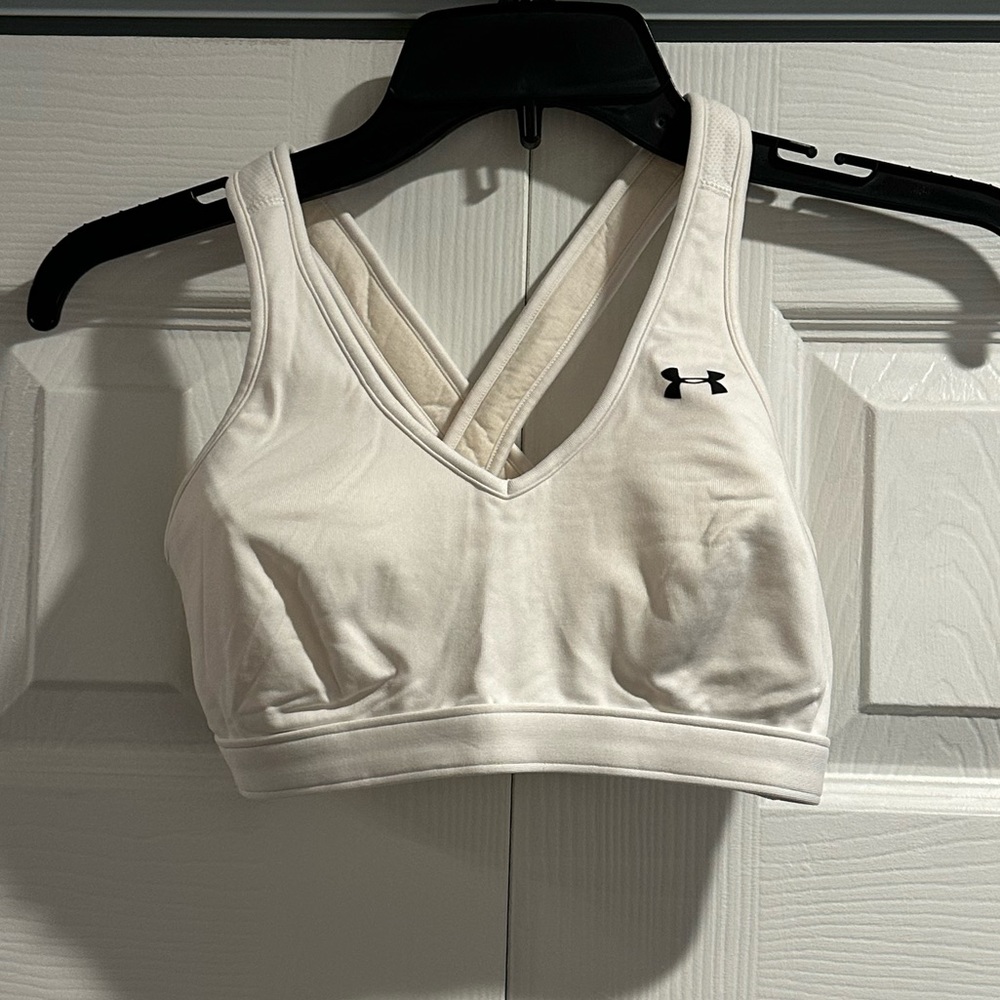 White Under Armour Sports Bra
